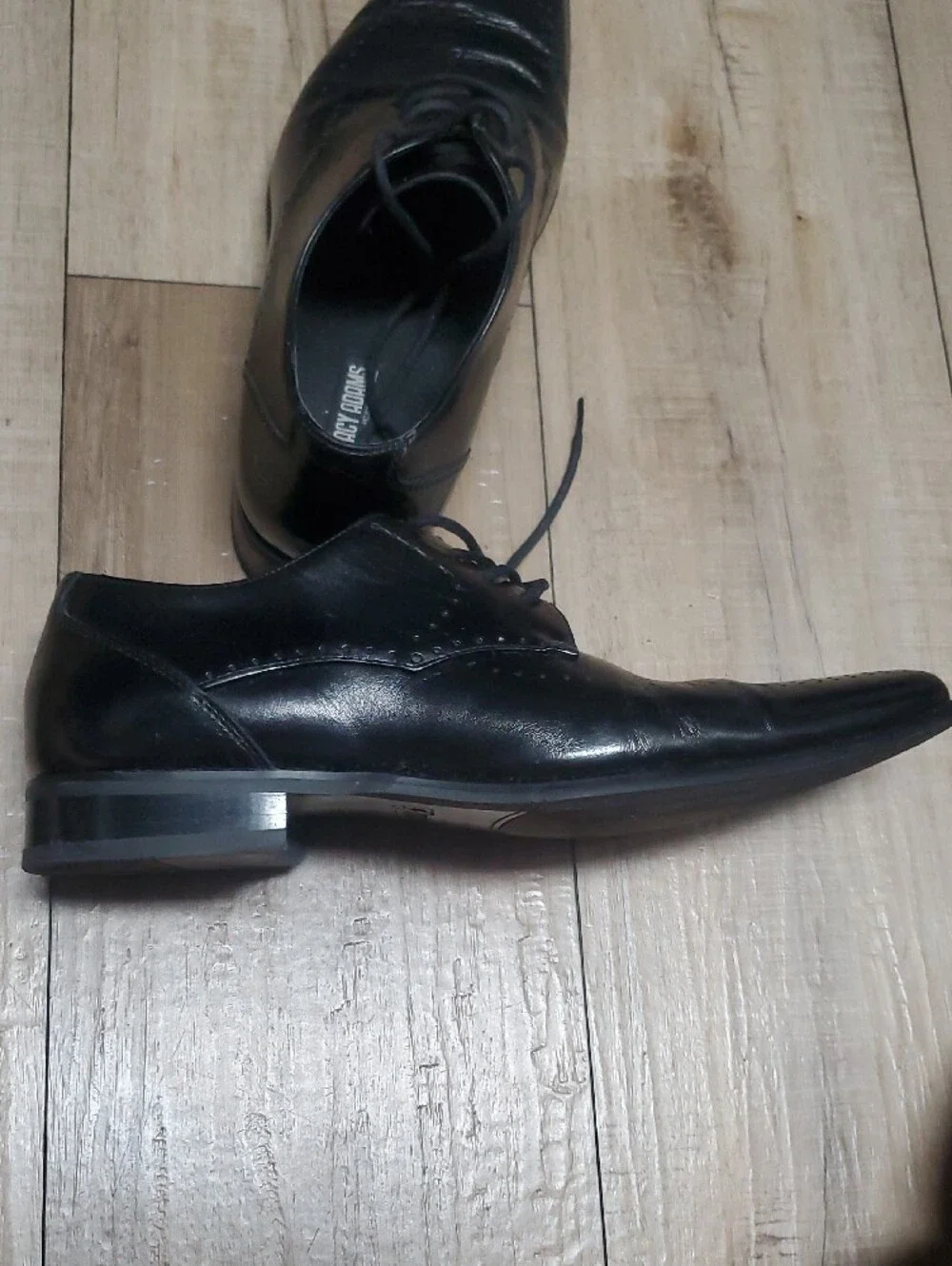 Stacy Adams Black Leather Lace-Up Dress Oxfords
